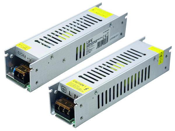 Alimentatore Metallico serie 2 compatto, 12Vdc 8,5A 100W Input 220Vac +/-10% Dim : 185*46*40mm Alimentatore Metallico serie 2 compatto, 12Vdc 8,5A 100W Input 220Vac +/-10% Dim : 185*46*40mm